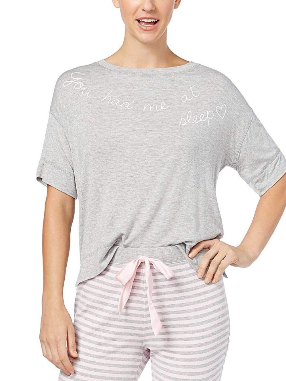 Jenni by Jennifer Moore Womens Sleepwear Graphic Print T-Shirt